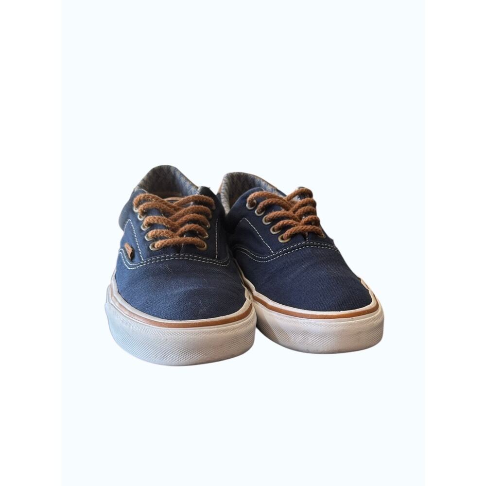 Vans Navy Blue Canvas Sneakers Women’s Size 8 Casual Lace-U Streetwear Low Top - Picture 2 of 8